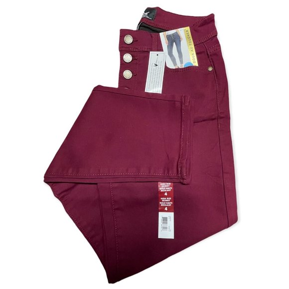 Jordache Button Front Skinny Jeggings - Picture 2 of 16